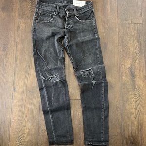 Rag and bone distressed black jeans men’s 30 fit 1